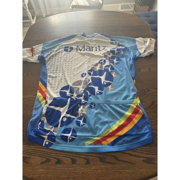 Unisex Peak 1 Cycling Jersey half zip with 3 pockets Multi color - Picture 6 of 11